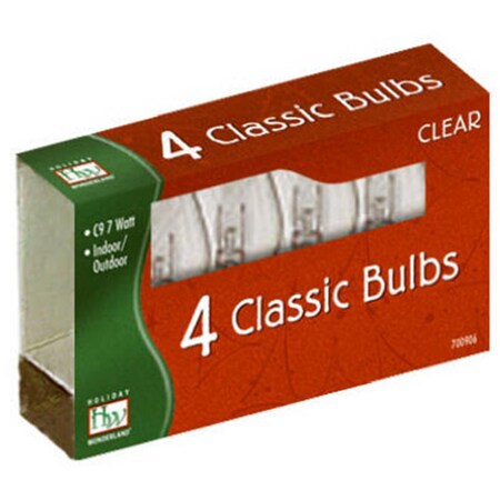 Noma Inliten HW C9 Clear Replacement Bulb, 4PK 700906